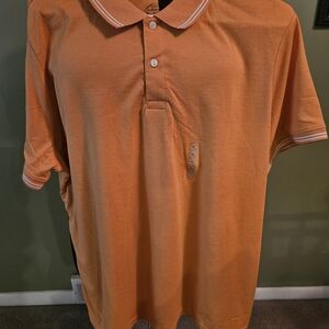 St. John's Bay Orange Polo with Contrast Tipping